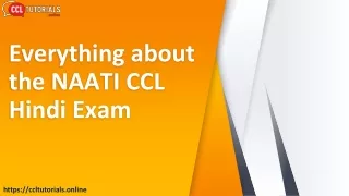 Everything about the NAATI CCL Hindi Exam