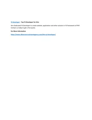 yii developer top yii developer for hire