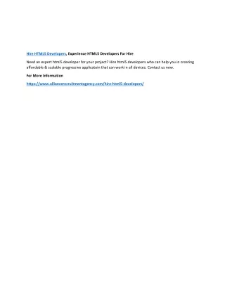 hire html5 developers experience html5 developers