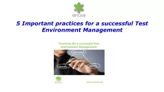 5 important practices for a successful test