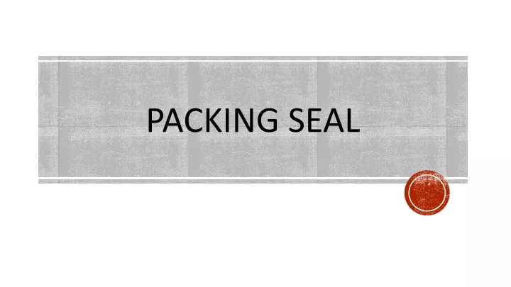 packing seal