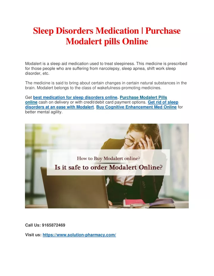 sleep disorders medication purchase modalert