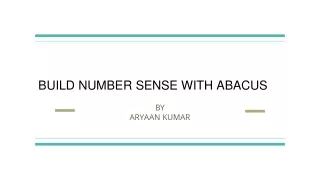 BUILD NUMBER SENSE WITH ABACUS FOR KIDS