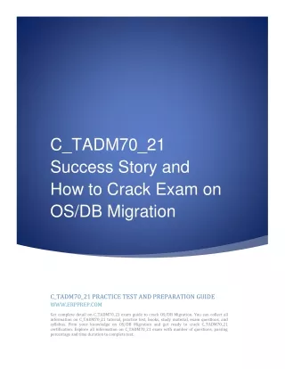 c tadm70 21 success story and how to crack exam