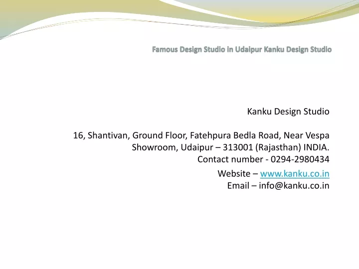 famous design studio in udaipur kanku design studio