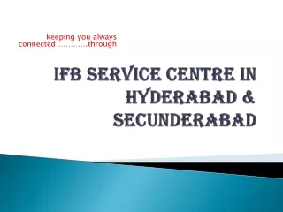 IFB Service Centre in Hyderabad