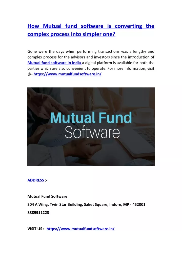 how mutual fund software is converting