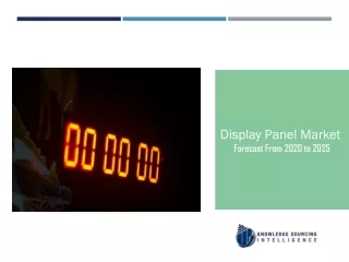 display panel market forecast from 2020 to 2025
