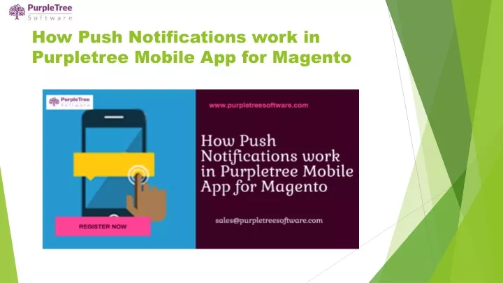 how push notifications work in purpletree mobile app for magento