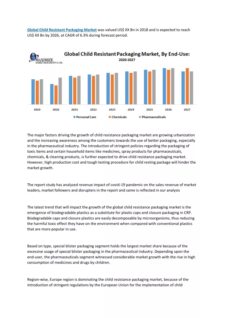 global child resistant packaging market