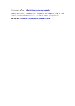 marketplace software hire multi vendor