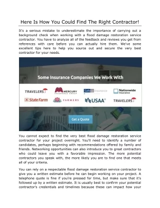 here is how you could find the right contractor
