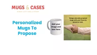 Customized Mugs To Propose