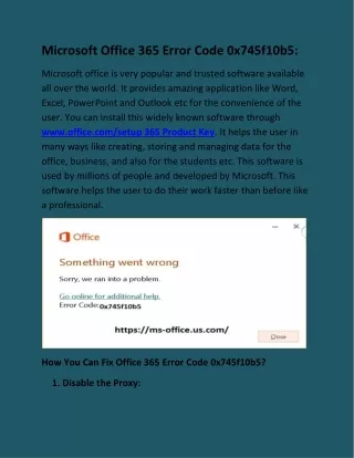 PPT - How to Solve Microsoft office 365/2021/2019 Error Code 30094-1015 ...