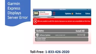 Why Garmin Express Displays Server Error | Dial 1-833-426-2020