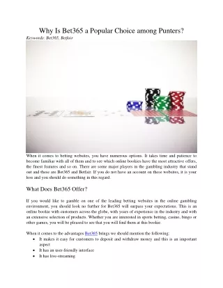 why is bet365 a popular choice among punters