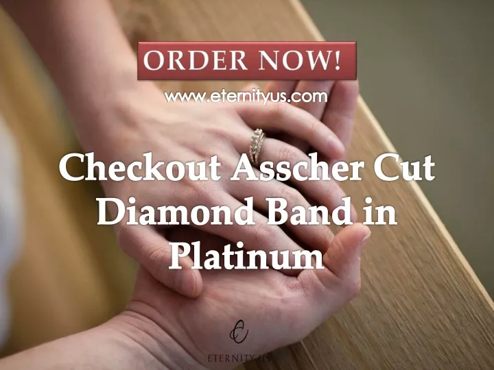 checkout asscher cut diamond band in platinum