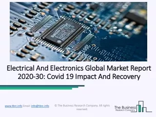 Electrical And Electronics Market CAGR Status, Growth Analysis And Forecast To 2023