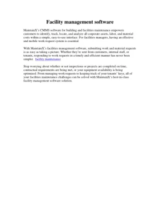 facility management software
