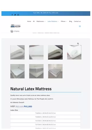 What are the Characteristics of a latex mattress?