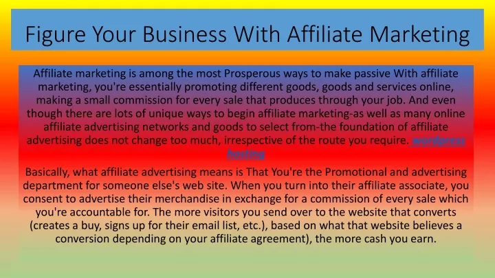 figure your business with affiliate marketing