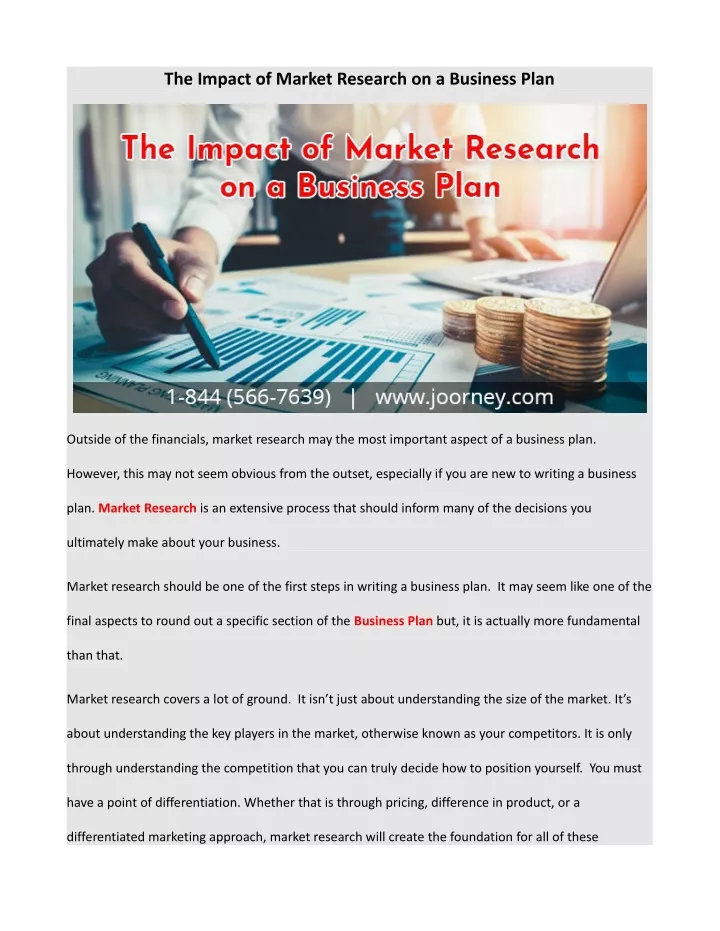 the impact of market research on a business plan