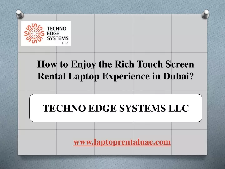how to enjoy the rich touch screen rental laptop