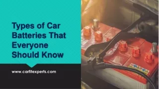 Types of Car Batteries - Car Fit Experts