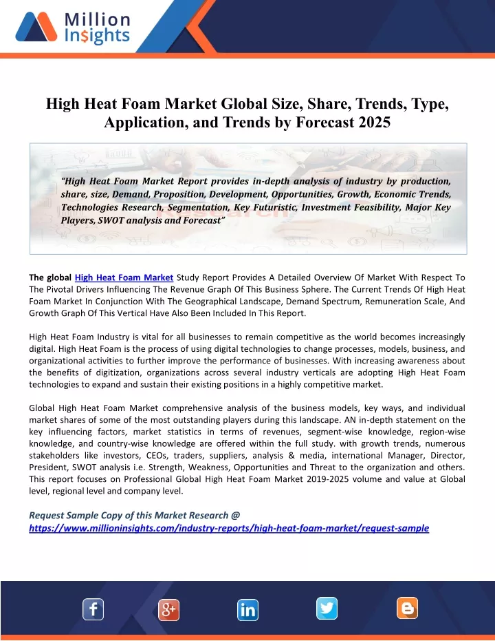 high heat foam market global size share trends