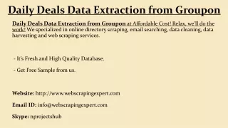 daily deals data extraction from groupon