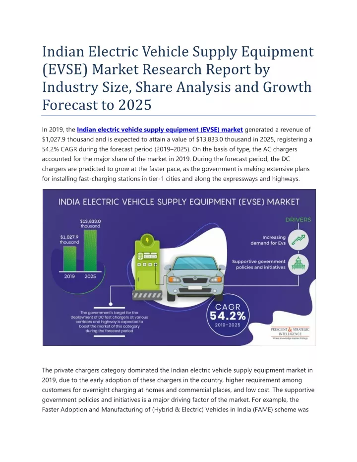 indian electric vehicle supply equipment evse