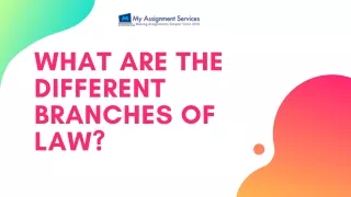 what are the different branches of law