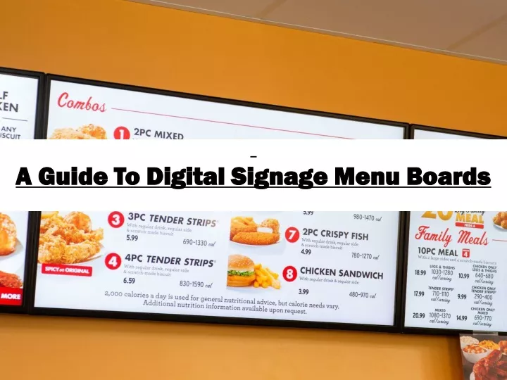 a guide to digital signage menu boards
