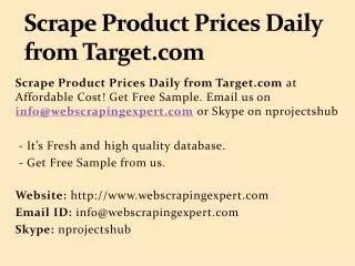 Scrape Product Prices Daily from Target.com