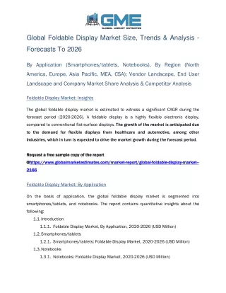 global foldable display market size trends