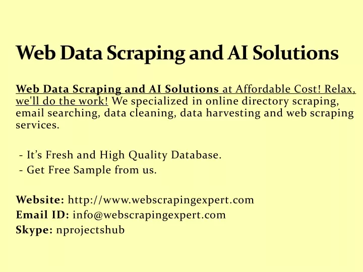 web data scraping and ai solutions