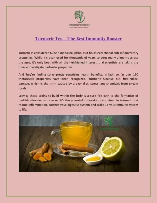 Turmeric Tea | Immunity Booster | Vedic Fusion