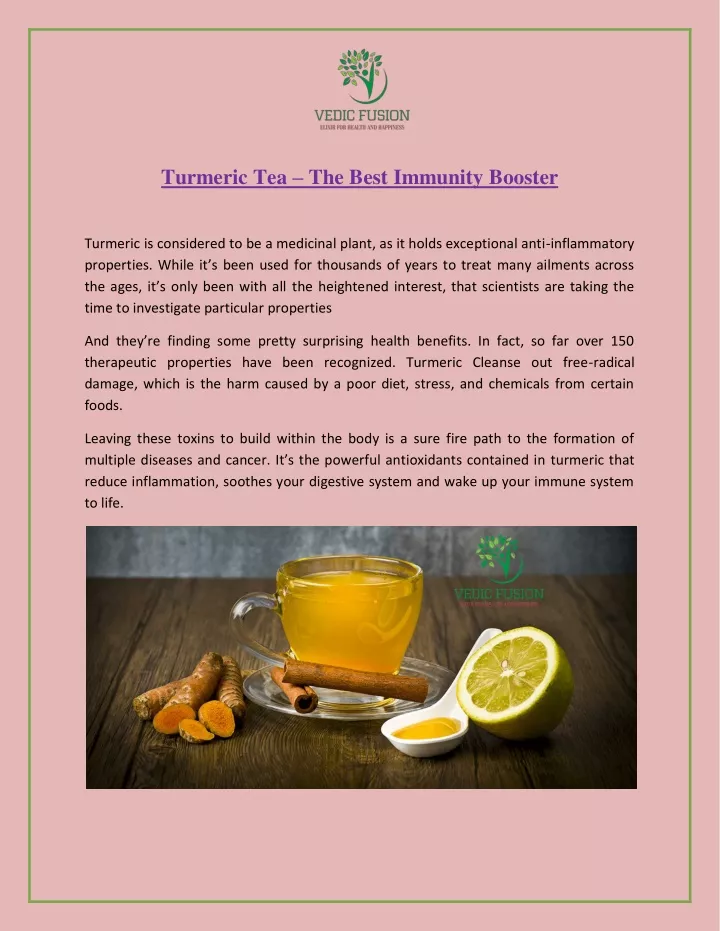 turmeric tea the best immunity booster