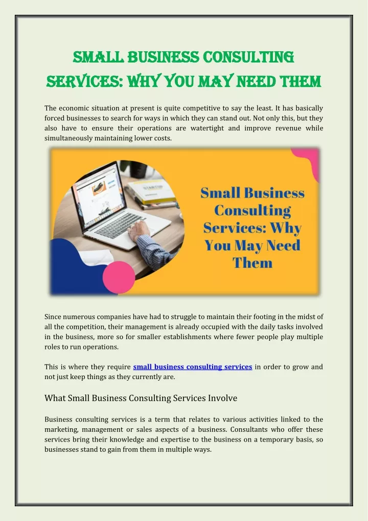 small business consulting small business