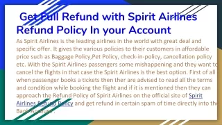 Spirit Airlines Reservations  1-855-653-0624, USA ~ Refund Policy