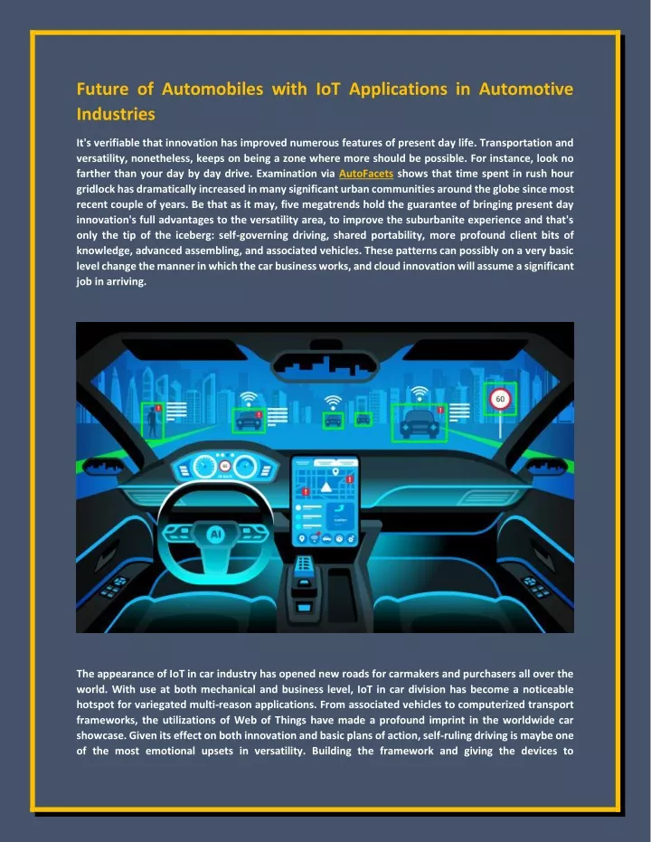 future of automobiles with iot applications