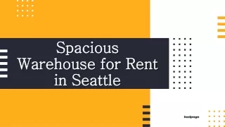 Spacious Warehouse for Rent in Seattle