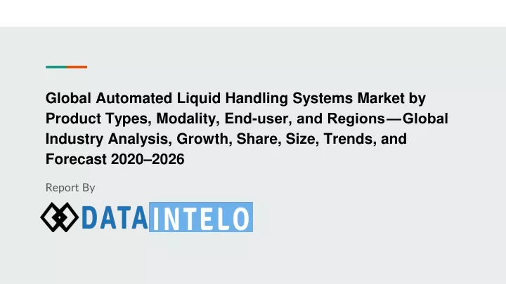 global automated liquid handling systems market