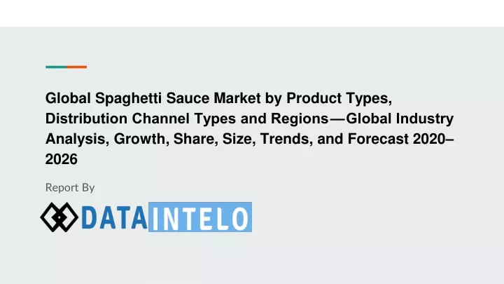 global spaghetti sauce market by product types