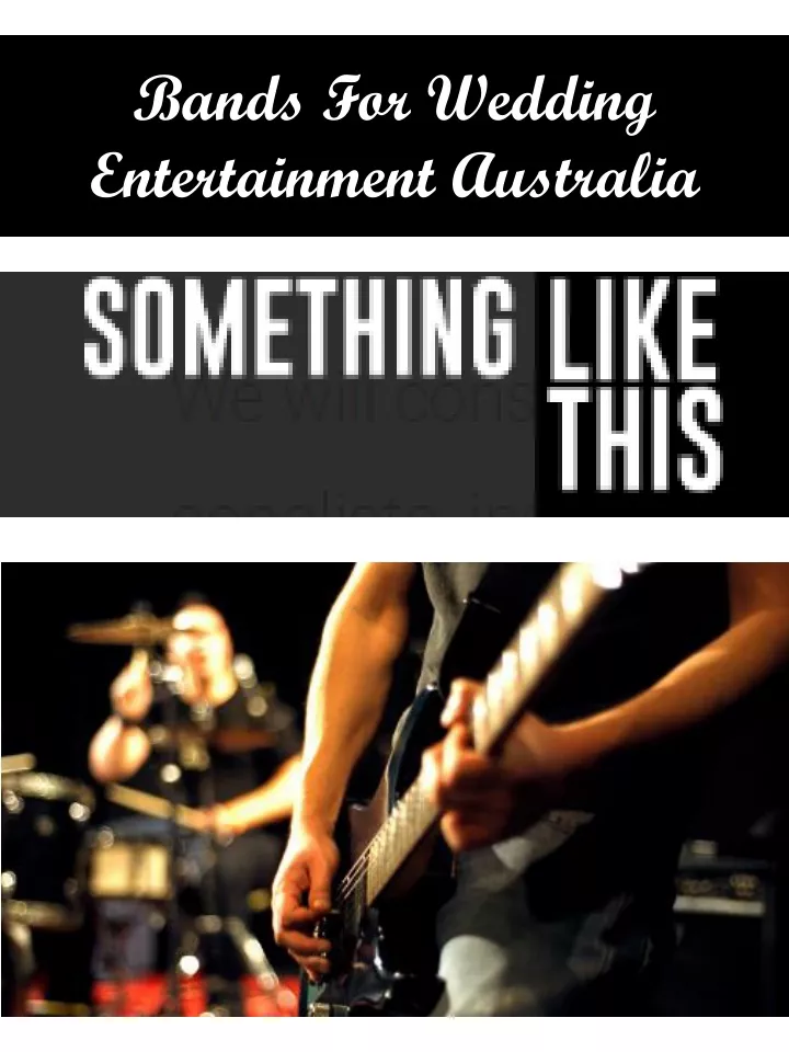 bands for wedding entertainment australia