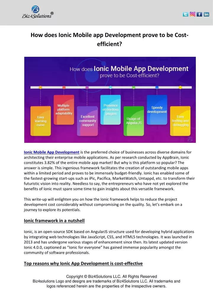 how does ionic mobile app development prove