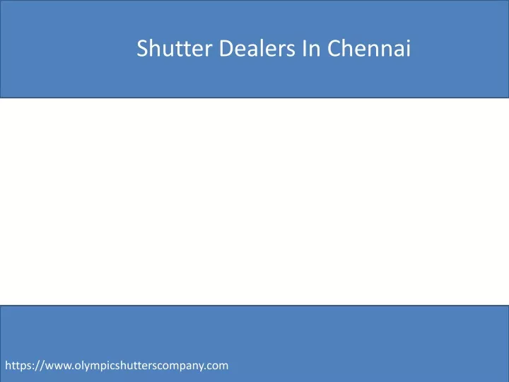shutter dealers in chennai
