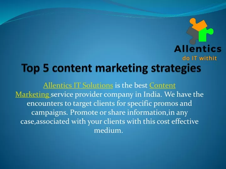 top 5 content marketing strategies