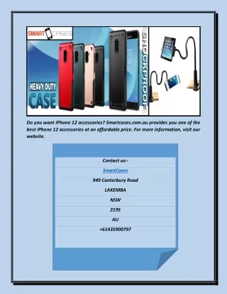 Iphone 12 accessories | Smartcases.com.au