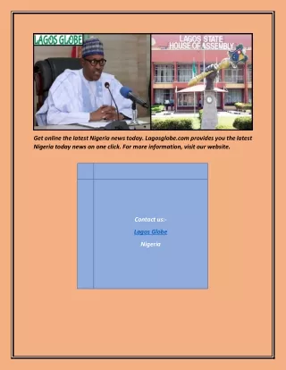 Nigeria news today online | Lagosglobe.com